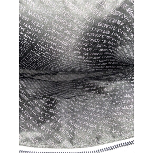 Steve Madden Grey Quilted Tote Duffle Bag Weekender Travel Large 20" - Picture 4 of 6